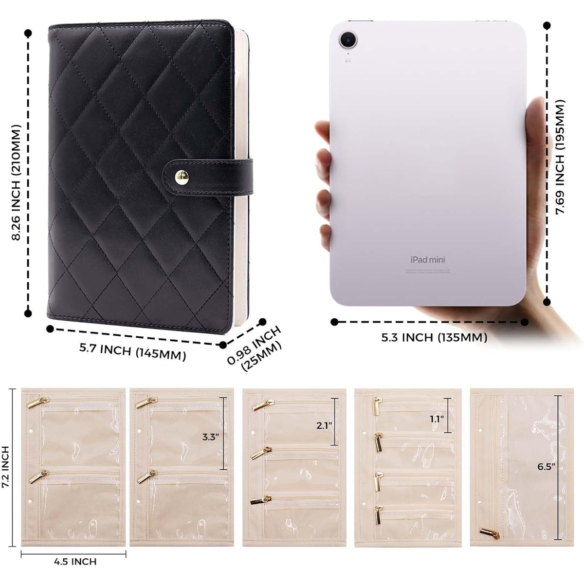 Book-Style Travel Jewelry Case for Necklaces, Rings and Earrings - Image 6