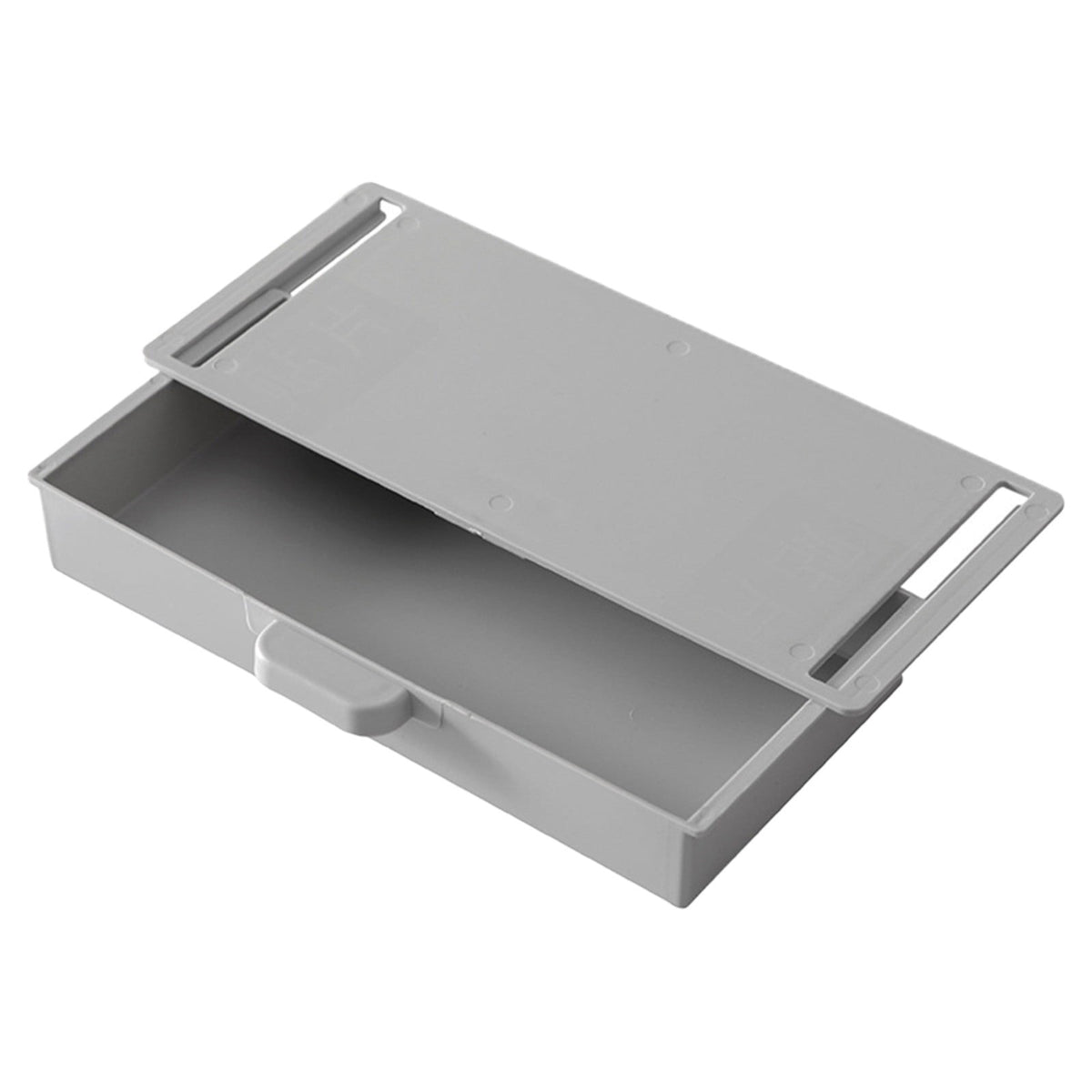 Stick-On Slide-Out Drawer for Under a Desk or Counter, Grey