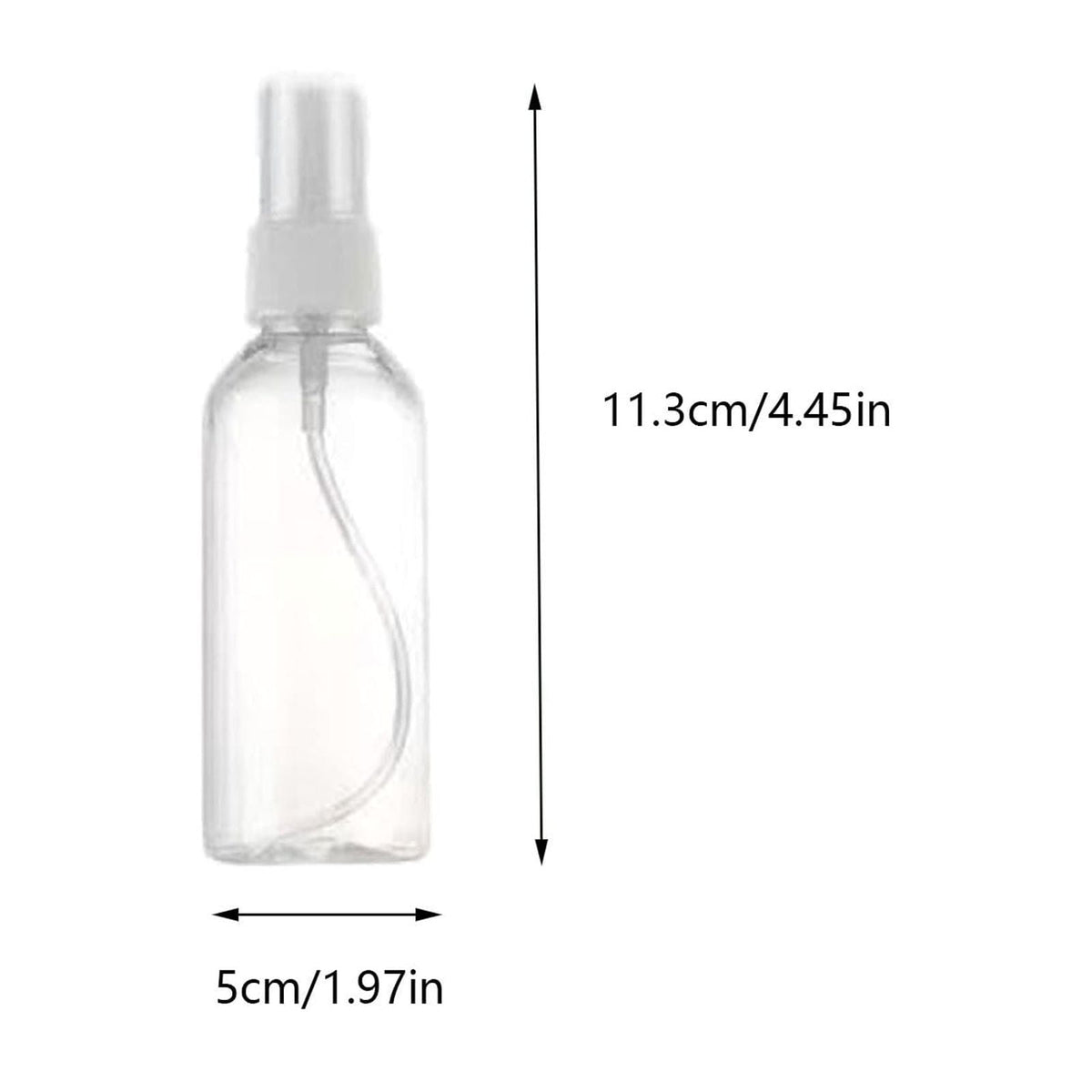 Refillable Fine Mist Spray Bottles, 4 oz, Set of Two, Clear - Image 2