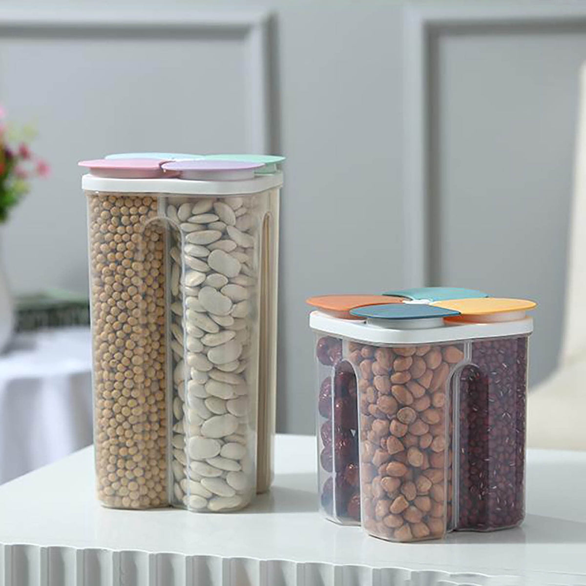 Airtight Four-Compartment Food Storage Container, 5.9 x 4.52 Inches - Image 3
