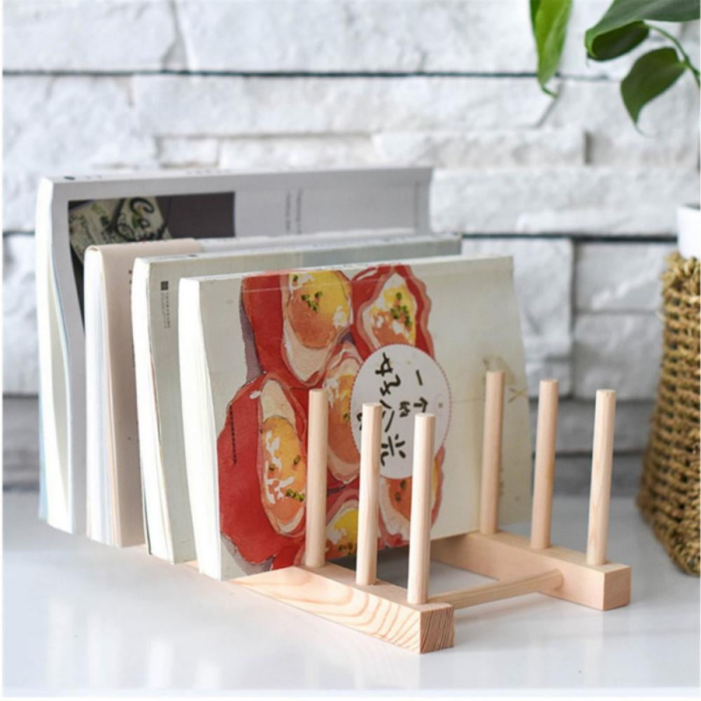 Natural Bamboo Dish Rack with Slots for Plates, Bowls and Pot Lids - Image 4