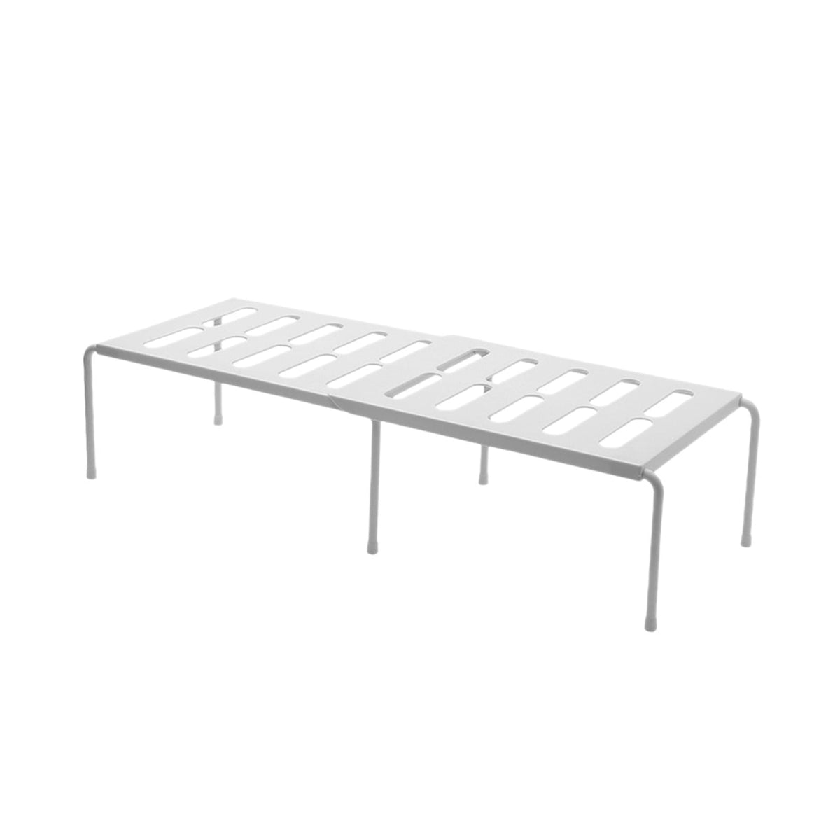 Expandable Cabinet Shelf Organizer, 27.16 x 9.44 x 5.9 Inches, White