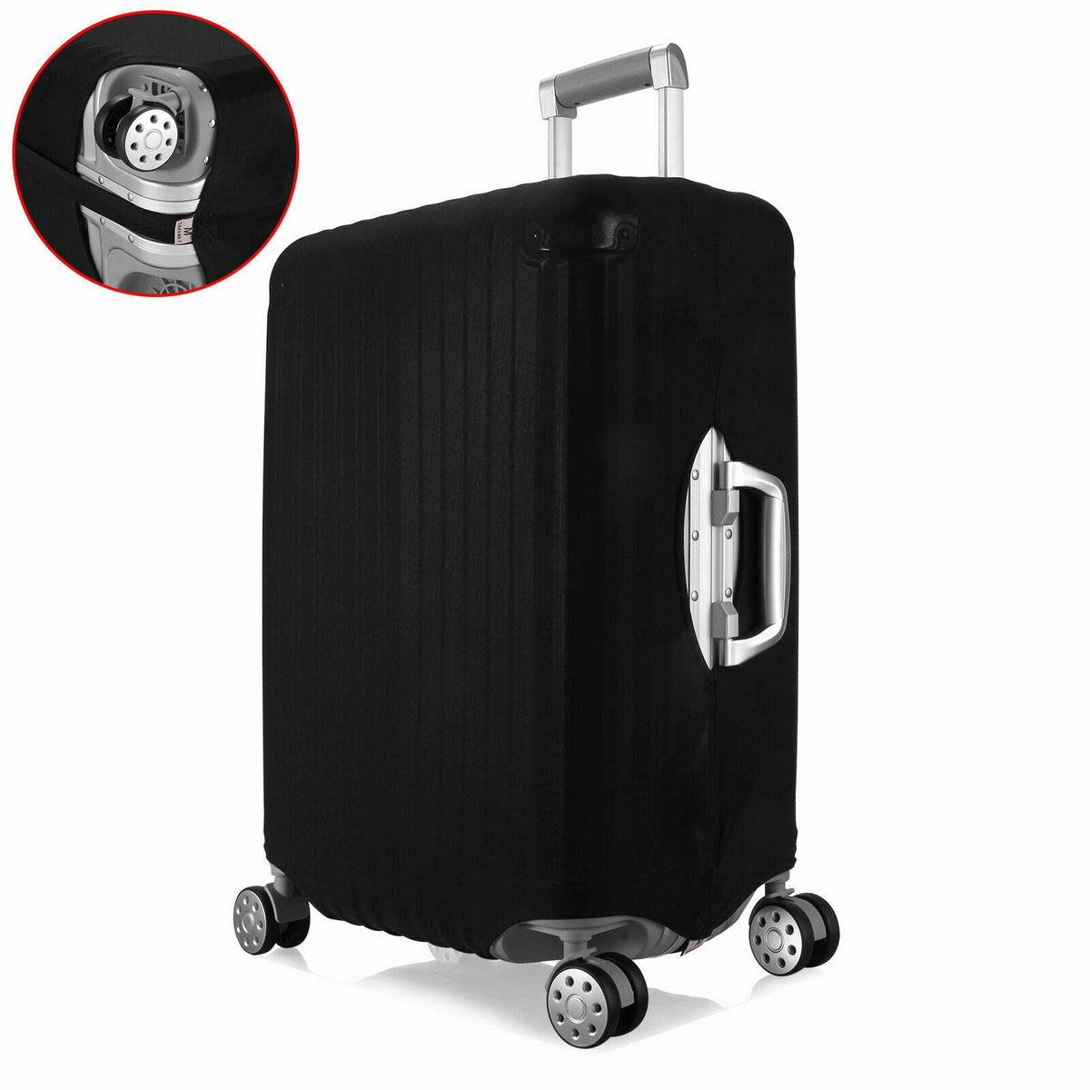 Elastic Suitcase Cover with Handle Openings, Fits 18 to 28 Inch Cases - Image 2