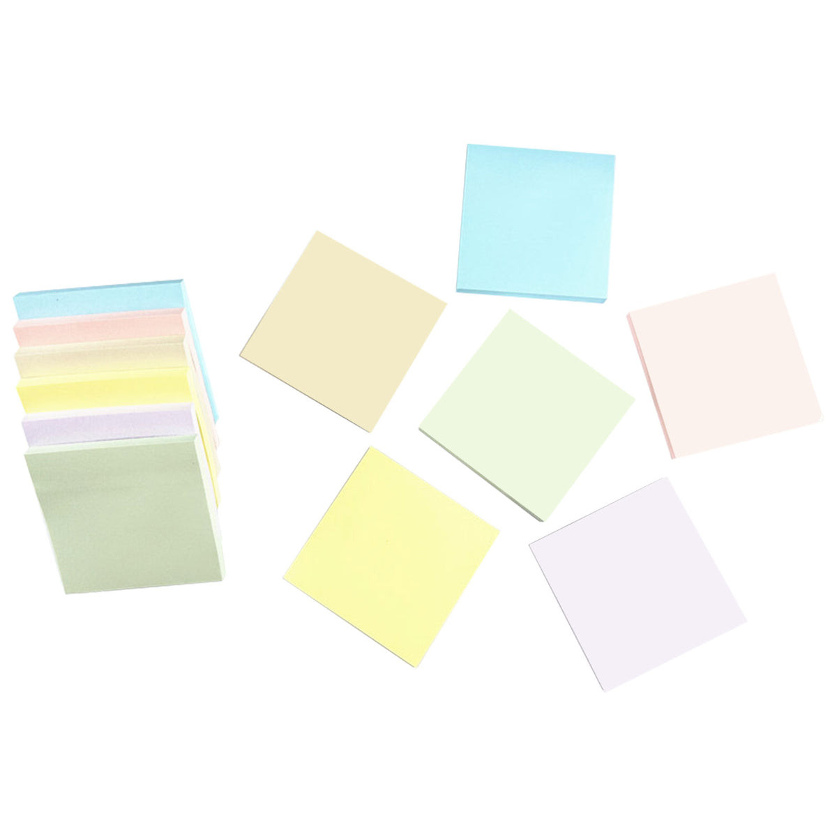 Sticky Note Pads, 3 x 3 Inches, Twelve Pads in Six Colors