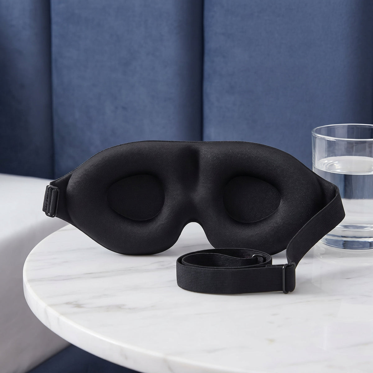 Contoured 3D Sleep Mask for Side Sleepers, Full Blackout, Black - Image 5