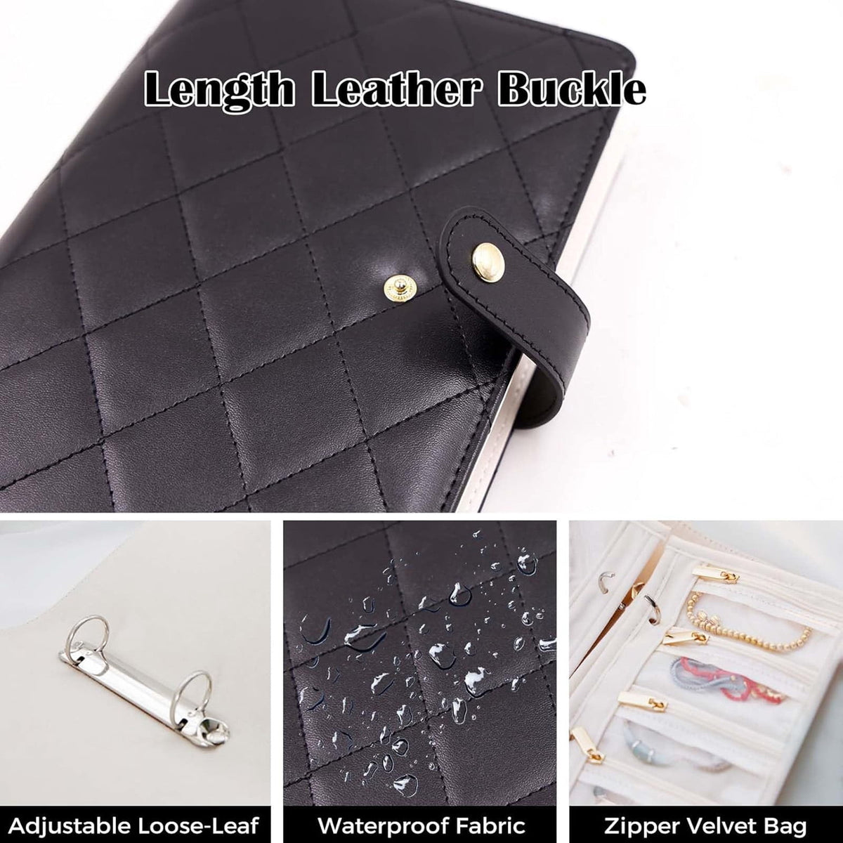 Book-Style Travel Jewelry Case for Necklaces, Rings and Earrings - Image 5