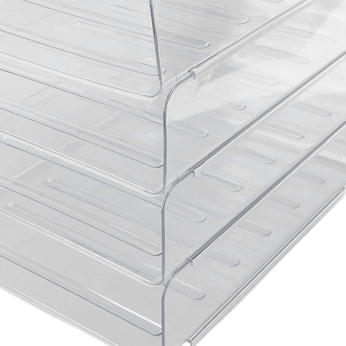 Four-Tier Stackable Acrylic Letter Tray for A4 Paper and Folders - Image 4