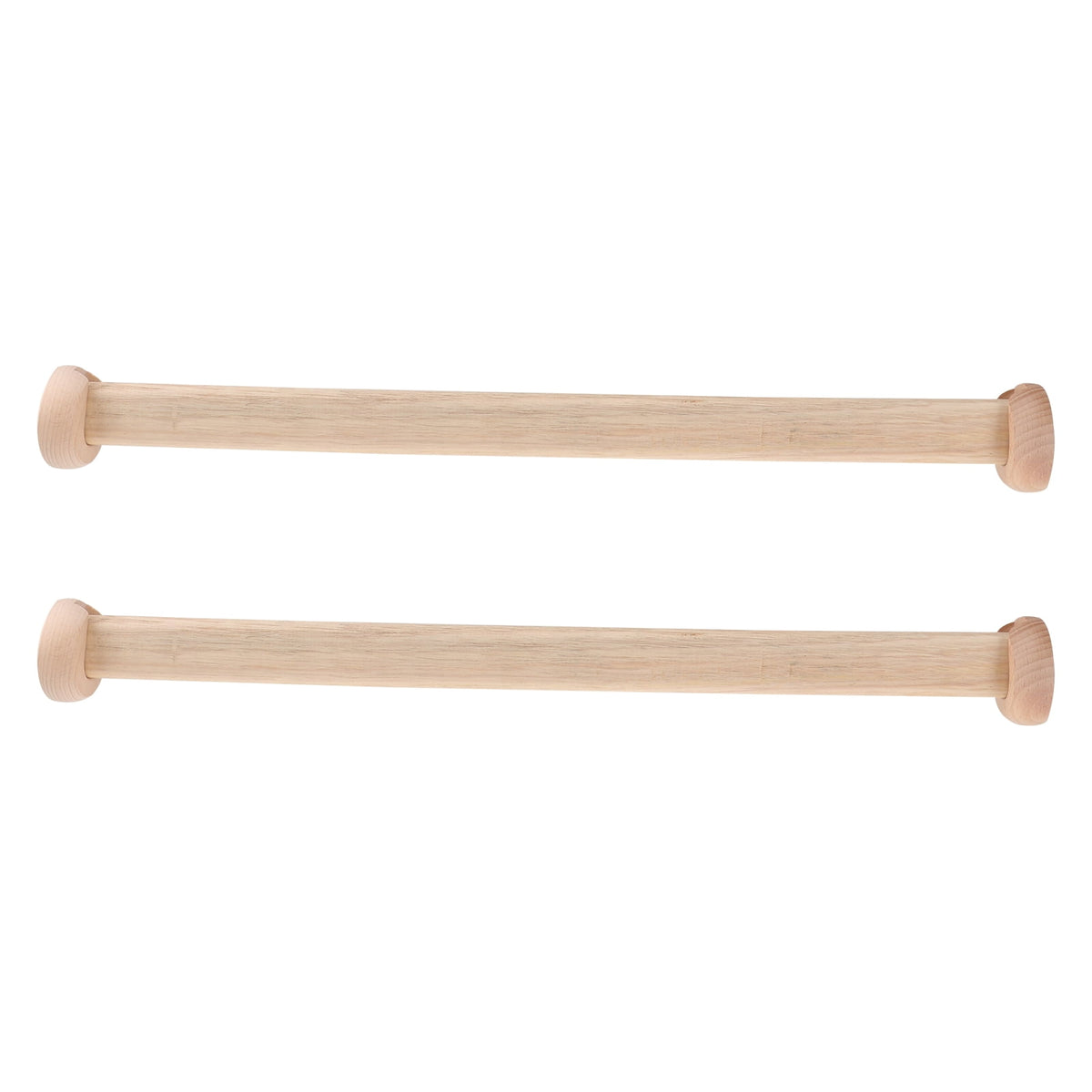 Wooden Closet Rods, Set of Two, 20.12 Inches Long for Wardrobe Rails