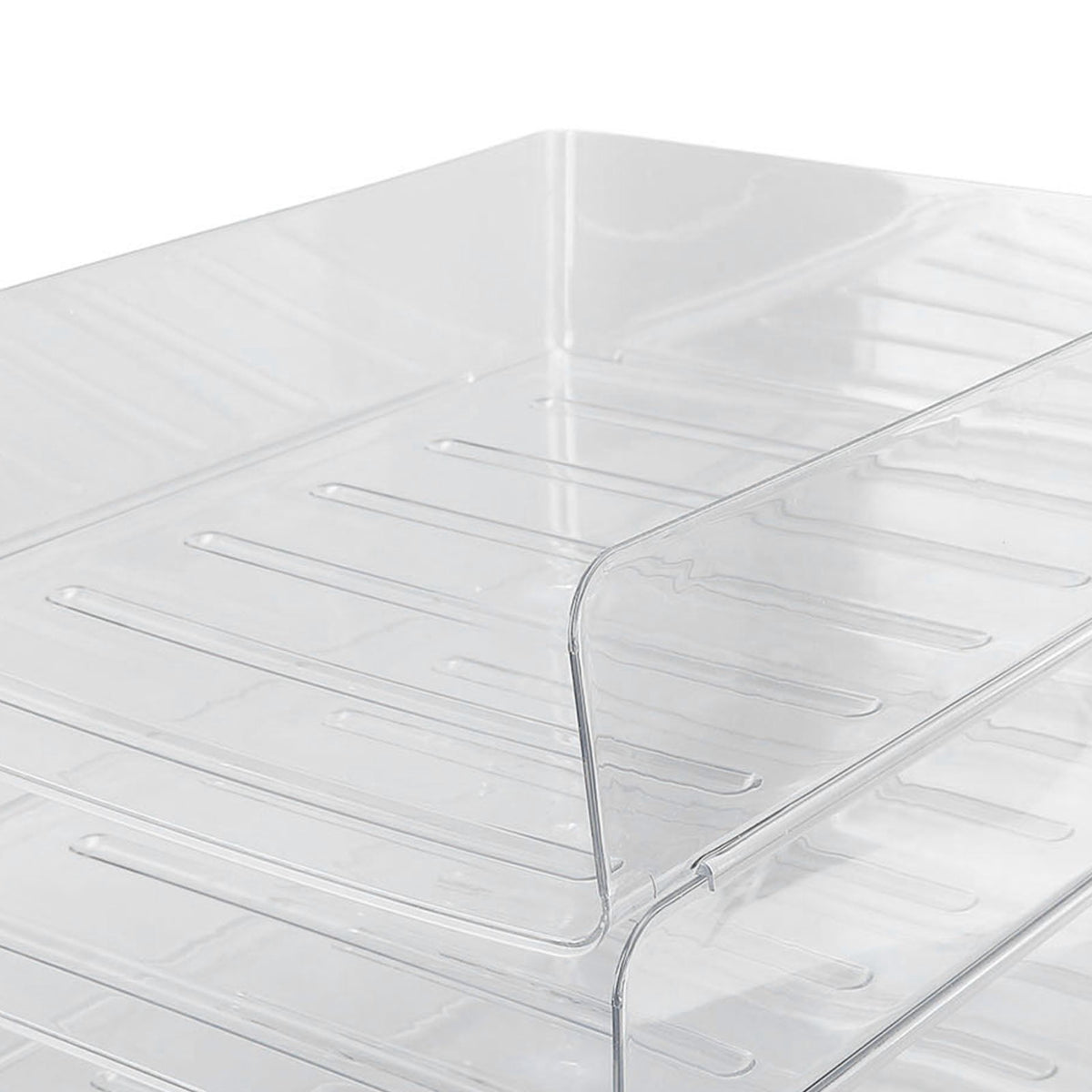Four-Tier Stackable Acrylic Letter Tray for A4 Paper and Folders - Image 2