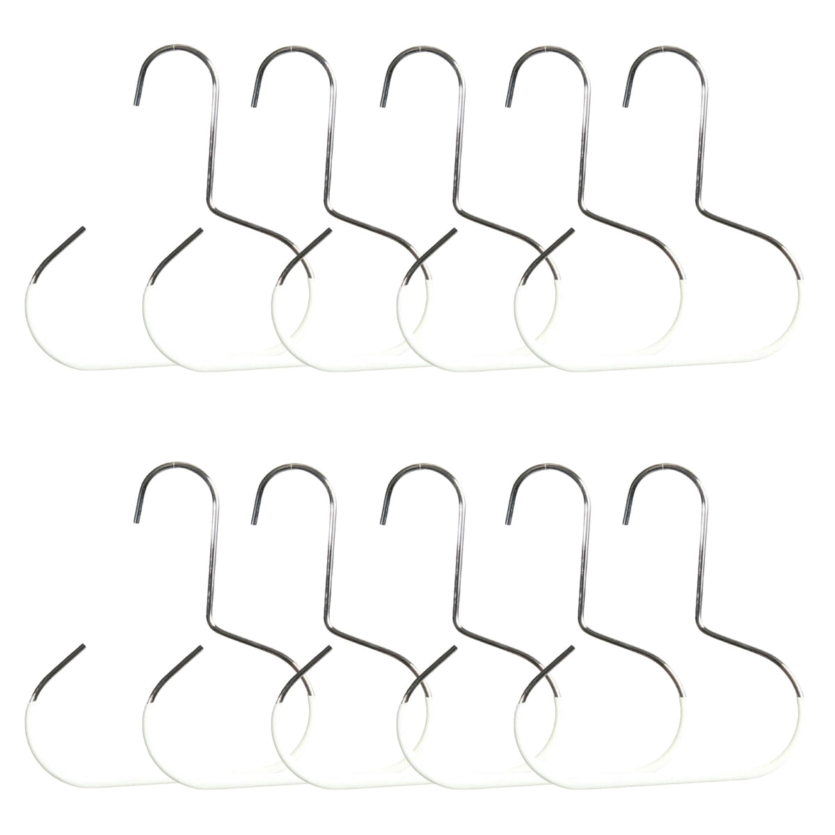 Steel Hat and Scarf Hangers, Set of 10, for Closet Rods and Rails