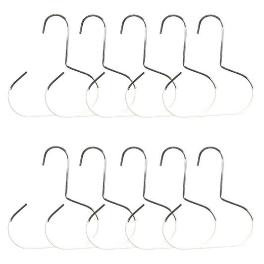 Steel Hat and Scarf Hangers, Set of 10, for Closet Rods and Rails