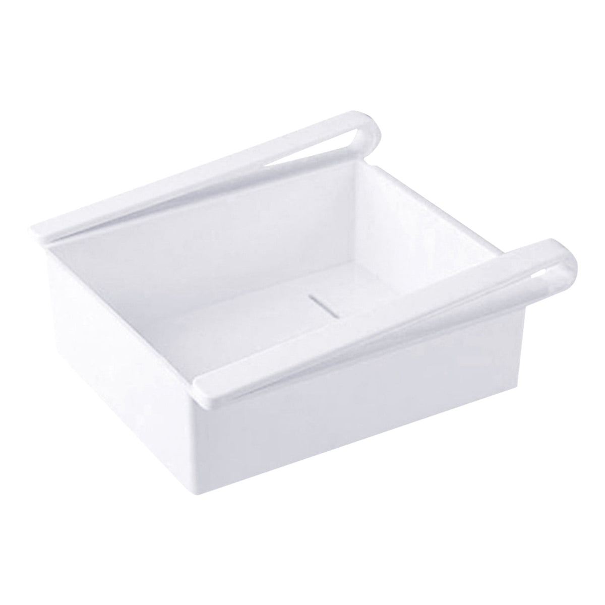 Clear Pull-Out Refrigerator Drawer Bin with Handle, Stackable