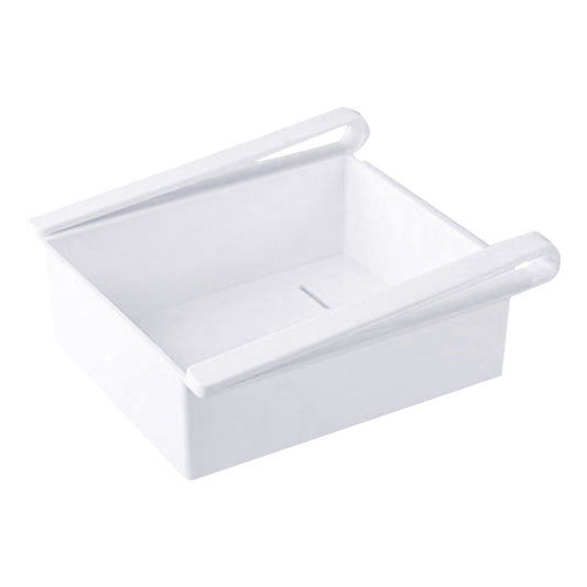 Clear Pull-Out Refrigerator Drawer Bin with Handle, Stackable