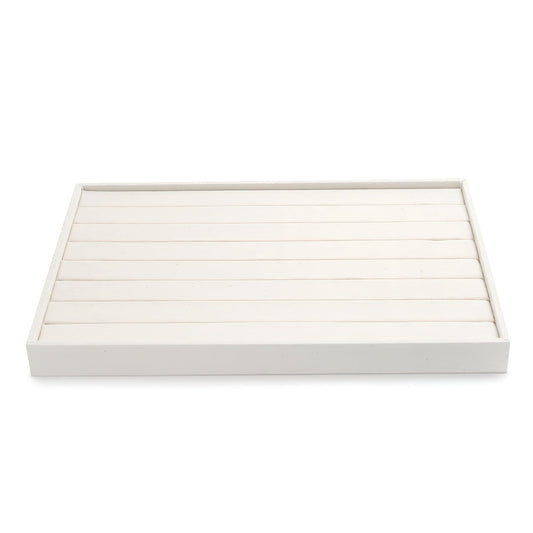 Linen-Covered Ring and Earring Tray for Drawers, 13.8 x 9.4 Inches