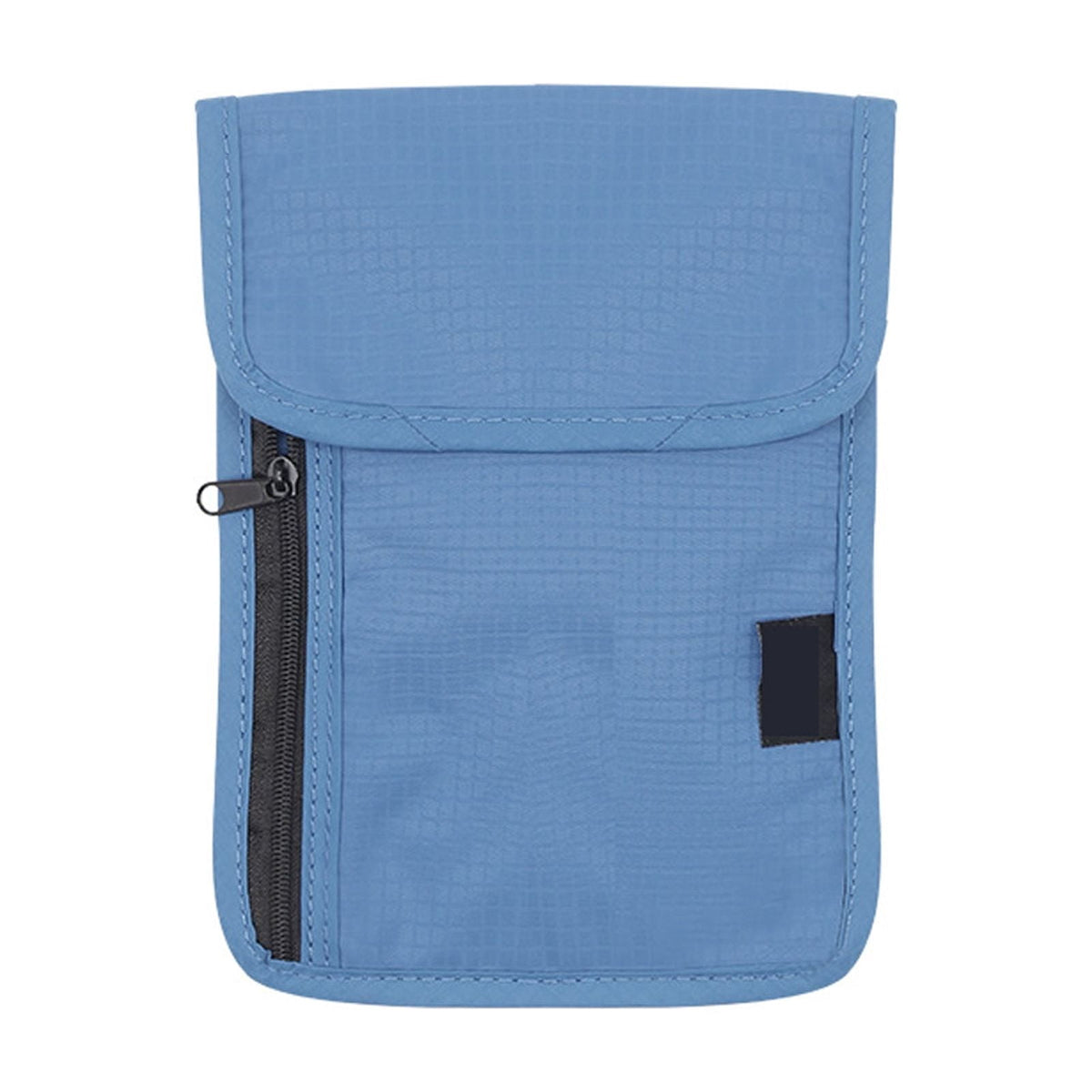 RFID-Blocking Neck Pouch for Passports, Cards and Keys, Blue - Image 2