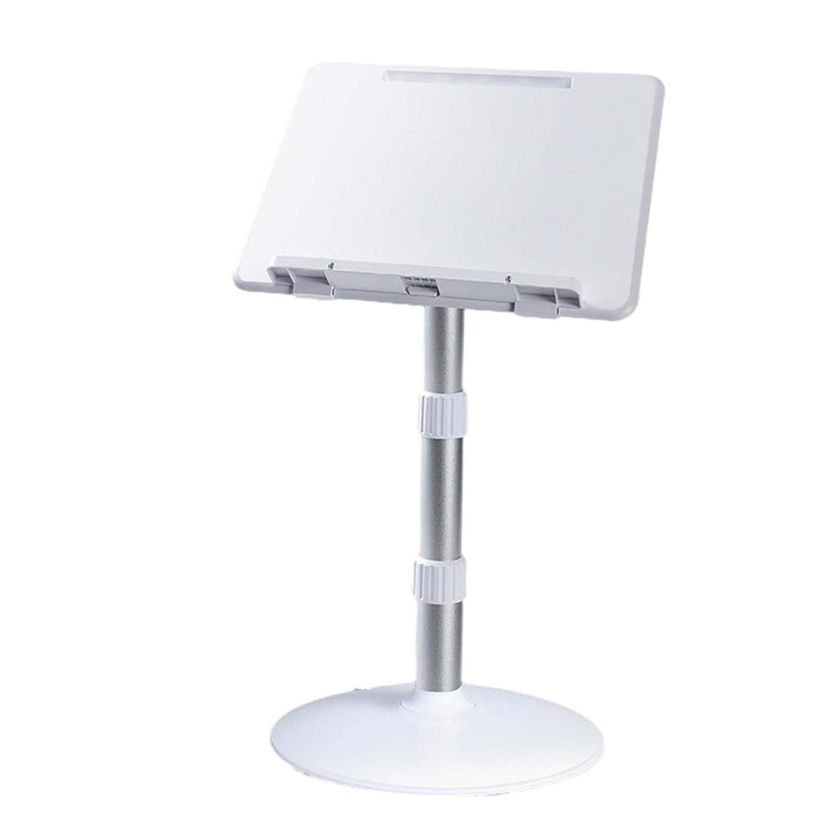 Adjustable Folding Book Stand with Page Clips and Tilting Panel