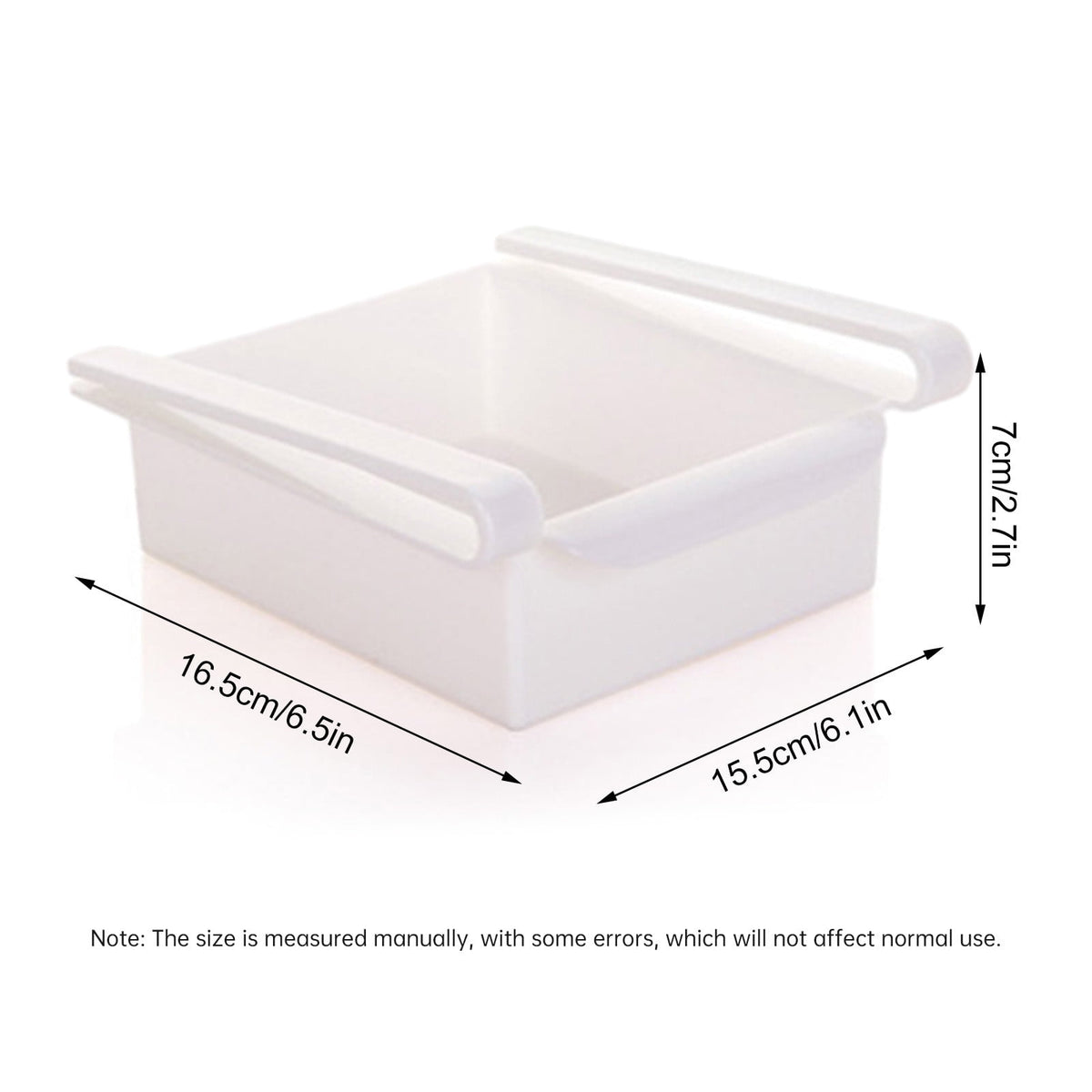 Clear Pull-Out Refrigerator Drawer Bin with Handle, Stackable - Image 3