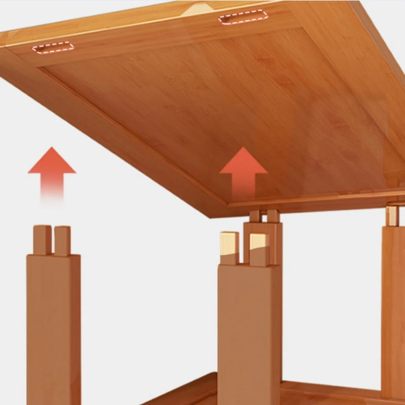Six-Tier Bamboo Shoe Tower for Narrow Entryways and Closet Corners - Image 4