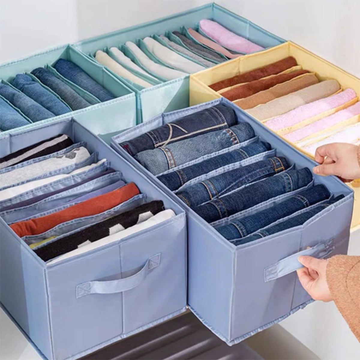 Adjustable Fabric Drawer Divider for Sweaters, Jeans and Folded Tops - Image 4