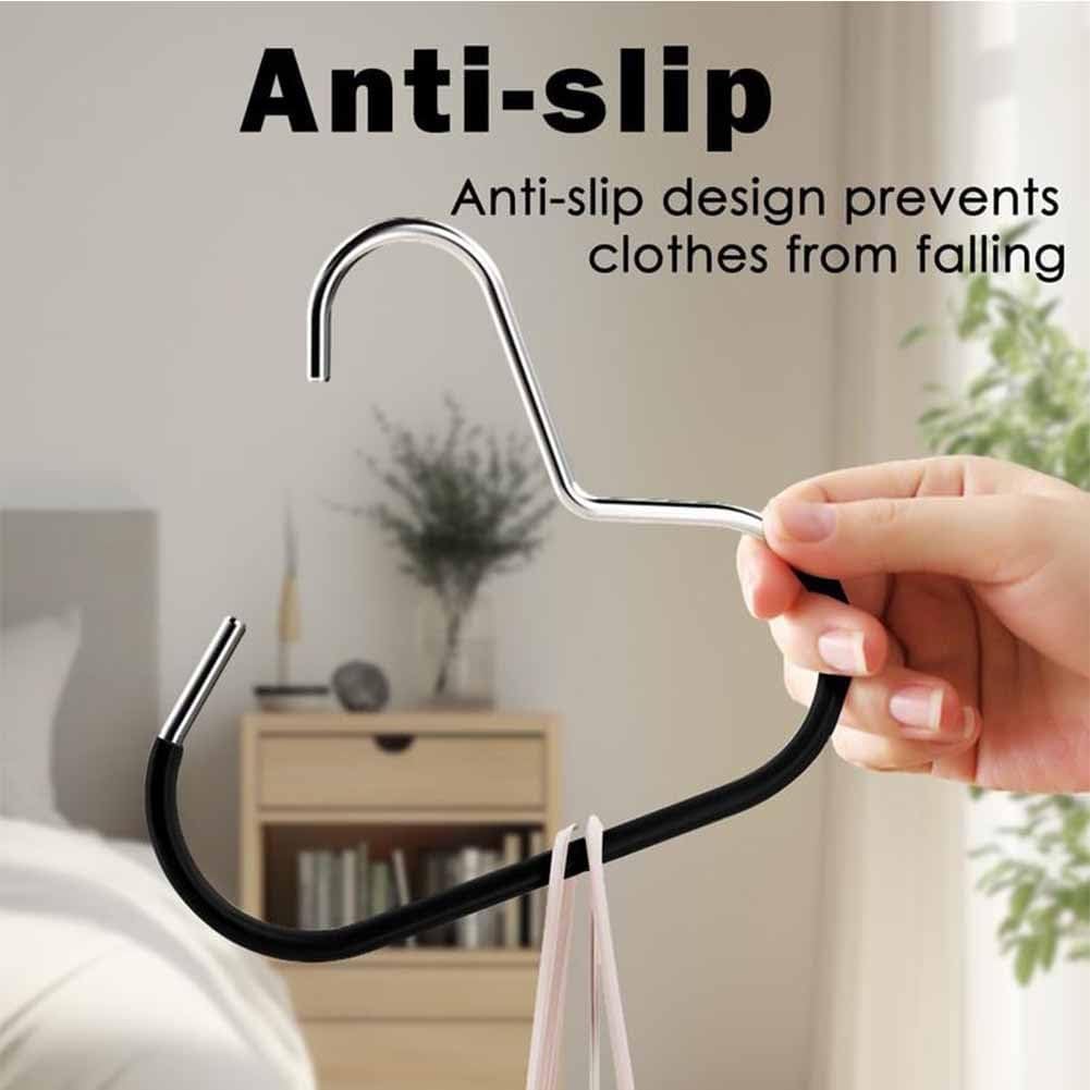 Steel Hat and Scarf Hangers, Set of 10, for Closet Rods and Rails - Image 2