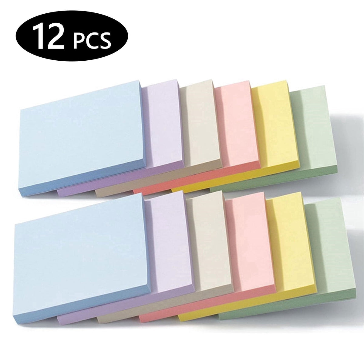 Sticky Note Pads, 3 x 3 Inches, Twelve Pads in Six Colors - Image 2