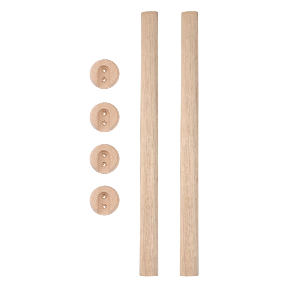Wooden Closet Rods, Set of Two, 20.12 Inches Long for Wardrobe Rails - Image 5