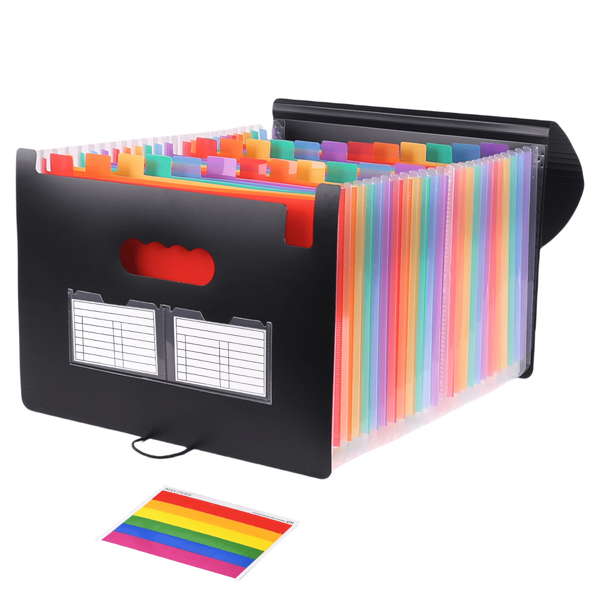 Accordion Expanding File Folder with 25 Labelled Pockets, Letter and A4