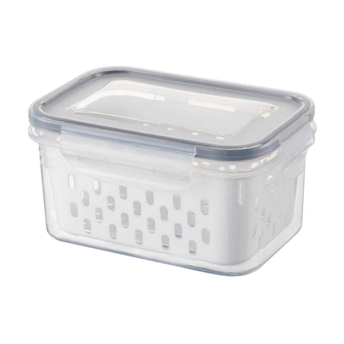 Three-in-One Produce Keeper with Colander, Lid and Spoon, 850 ml