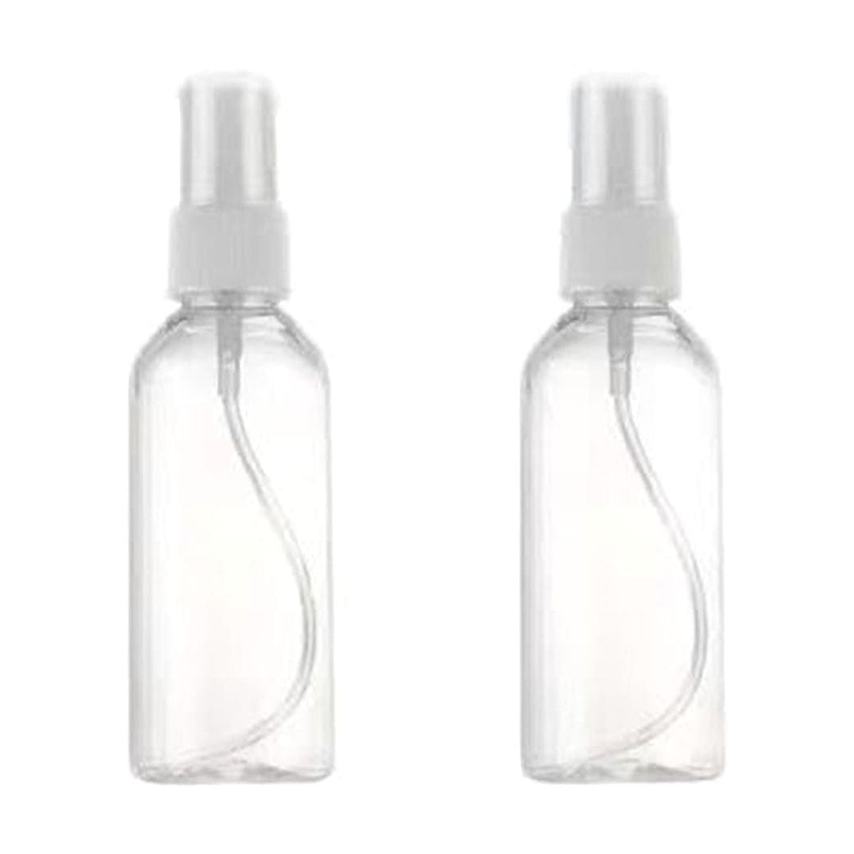 Refillable Fine Mist Spray Bottles, 4 oz, Set of Two, Clear