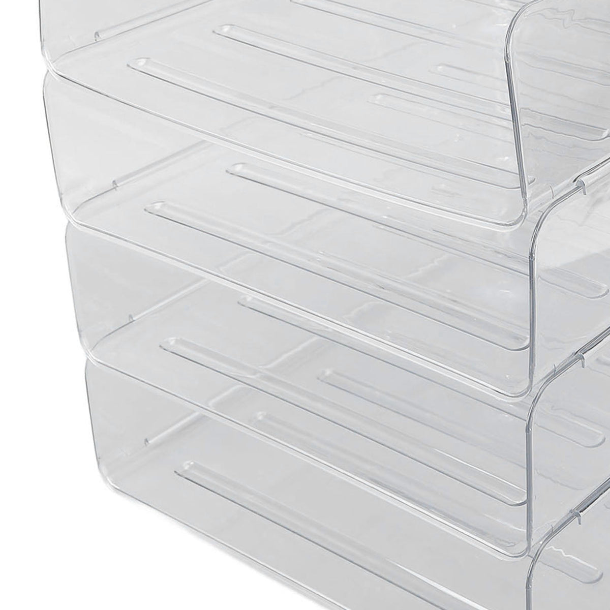 Four-Tier Stackable Acrylic Letter Tray for A4 Paper and Folders - Image 3