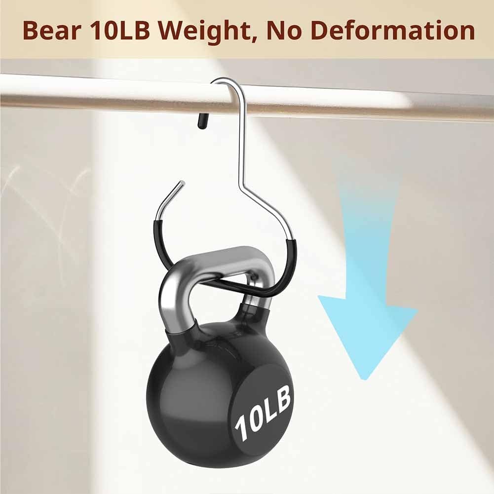 Steel Hat and Scarf Hangers, Set of 10, for Closet Rods and Rails - Image 3